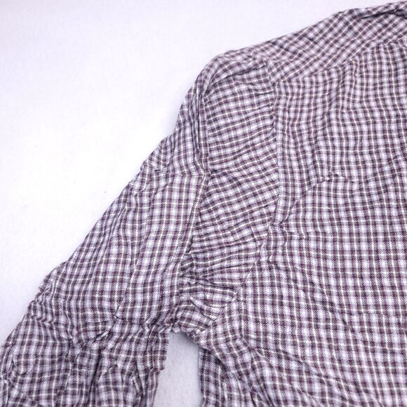 Trader Bay Tartan Flannel Long Sleeve Button Up Shirt Mens Size XL Maroon White - Picture 4 of 10